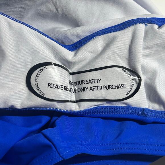 Charmo Maternity Two-Piece Ruched V-Neck Royal Blue Bikini S Small New - Picture 8 of 11